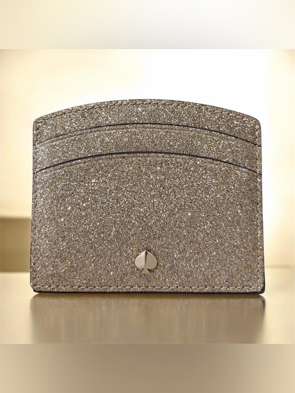 Kate Spade Gold Glitter Card Holder